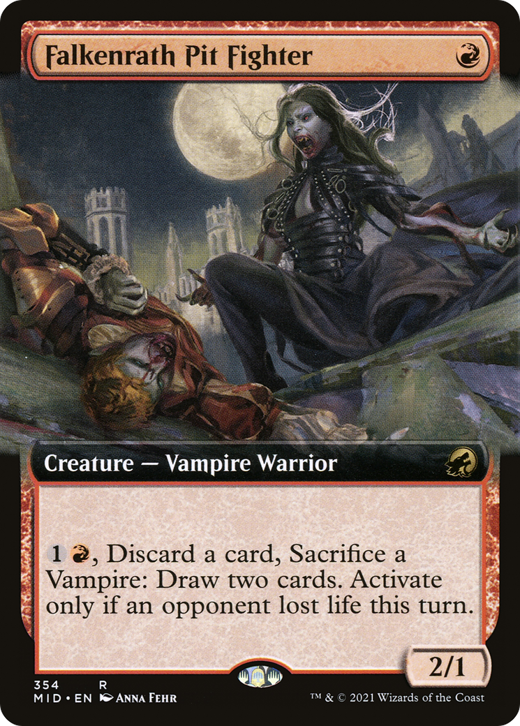 Falkenrath Pit Fighter (MID-354) - Innistrad: Midnight Hunt: (Extended Art) - Premium MTG Single from Wizards of the Coast - Just $0.10! Shop now at Game Crave Tournament Store