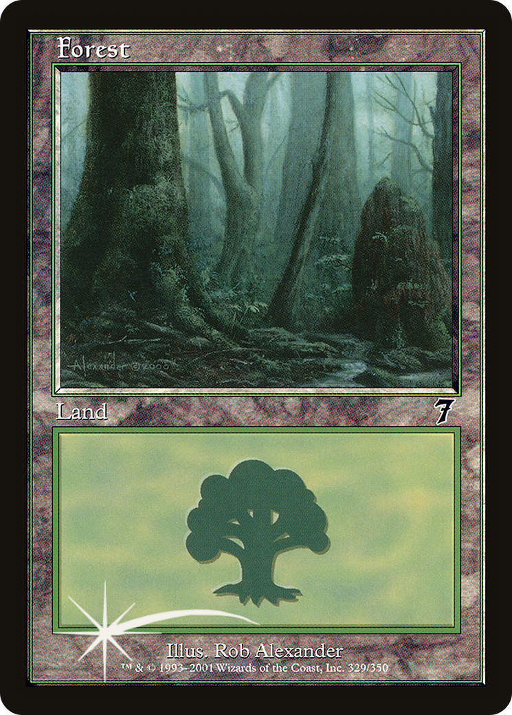 Forest (7ED-329★) - Seventh Edition Foil - Premium MTG Single from Wizards of the Coast - Just $2.31! Shop now at Game Crave Tournament Store