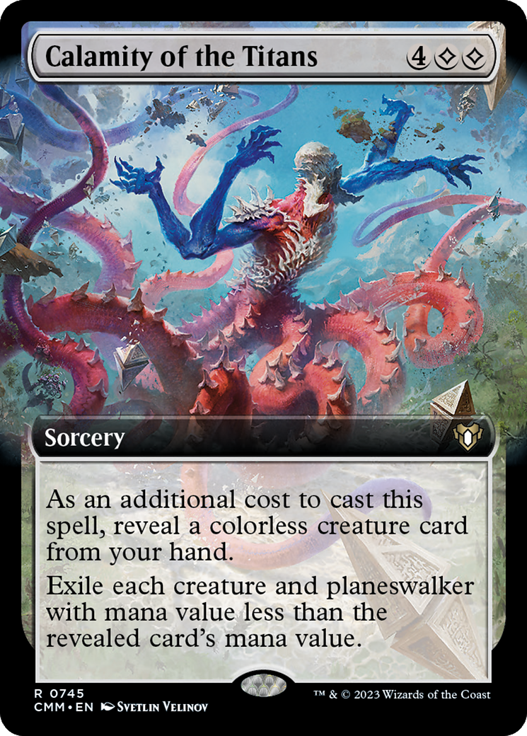 Calamity of the Titans (CMM-745) - Commander Masters: (Extended Art) Foil - Premium MTG Single from Wizards of the Coast - Just $1.25! Shop now at Game Crave Tournament Store