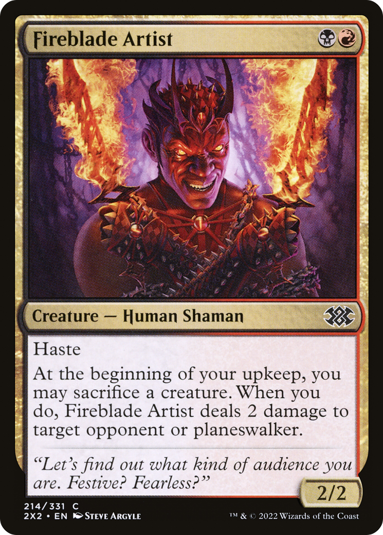 Fireblade Artist (2X2-214) - Double Masters 2022 - Premium MTG Single from Wizards of the Coast - Just $0.25! Shop now at Game Crave Tournament Store