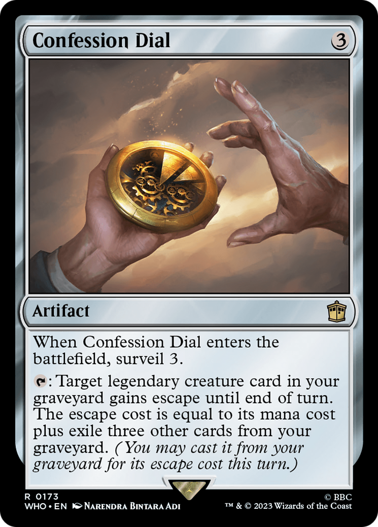Confession Dial (WHO-173) - Doctor Who - Premium MTG Single from Wizards of the Coast - Just $0.08! Shop now at Game Crave Tournament Store
