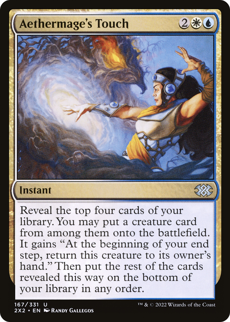 Aethermage's Touch (2X2-167) - Double Masters 2022 - Premium MTG Single from Wizards of the Coast - Just $0.08! Shop now at Game Crave Tournament Store