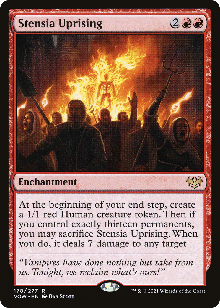 Stensia Uprising (VOW-178) - Innistrad: Crimson Vow Foil - Premium MTG Single from Wizards of the Coast - Just $0.25! Shop now at Game Crave Tournament Store