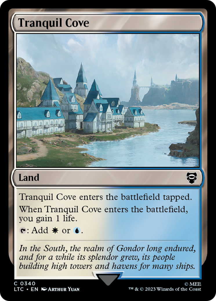 Tranquil Cove (LTC-340) - Tales of Middle-earth Commander - Premium MTG Single from Wizards of the Coast - Just $0.08! Shop now at Game Crave Tournament Store