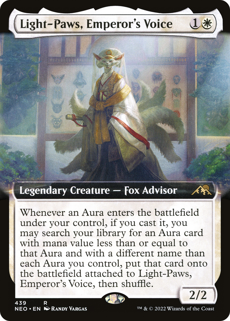 Light-Paws, Emperor's Voice (NEO-439) - Kamigawa: Neon Dynasty: (Extended Art) Foil - Premium MTG Single from Wizards of the Coast - Just $0.67! Shop now at Game Crave Tournament Store