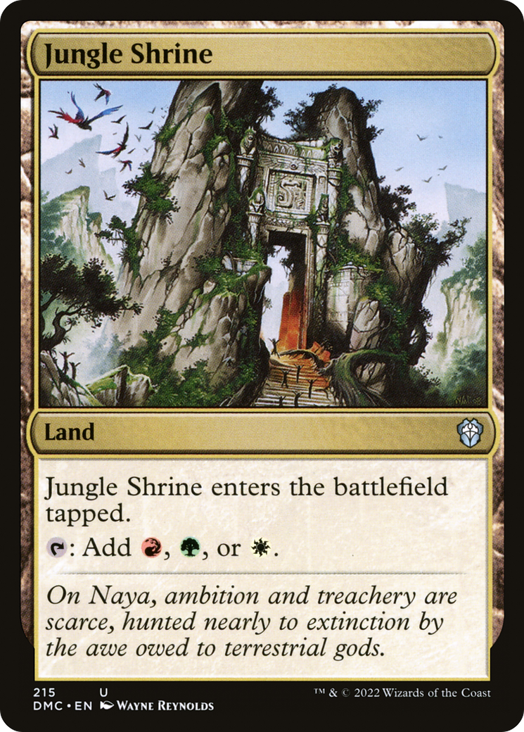 Jungle Shrine (DMC-215) - Dominaria United Commander - Premium MTG Single from Wizards of the Coast - Just $0.26! Shop now at Game Crave Tournament Store