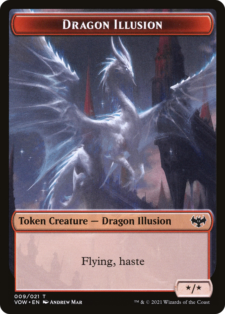 Dragon Illusion (TVOW-009) - Innistrad: Crimson Vow Tokens Foil - Premium MTG Single from Wizards of the Coast - Just $0! Shop now at Game Crave Tournament Store
