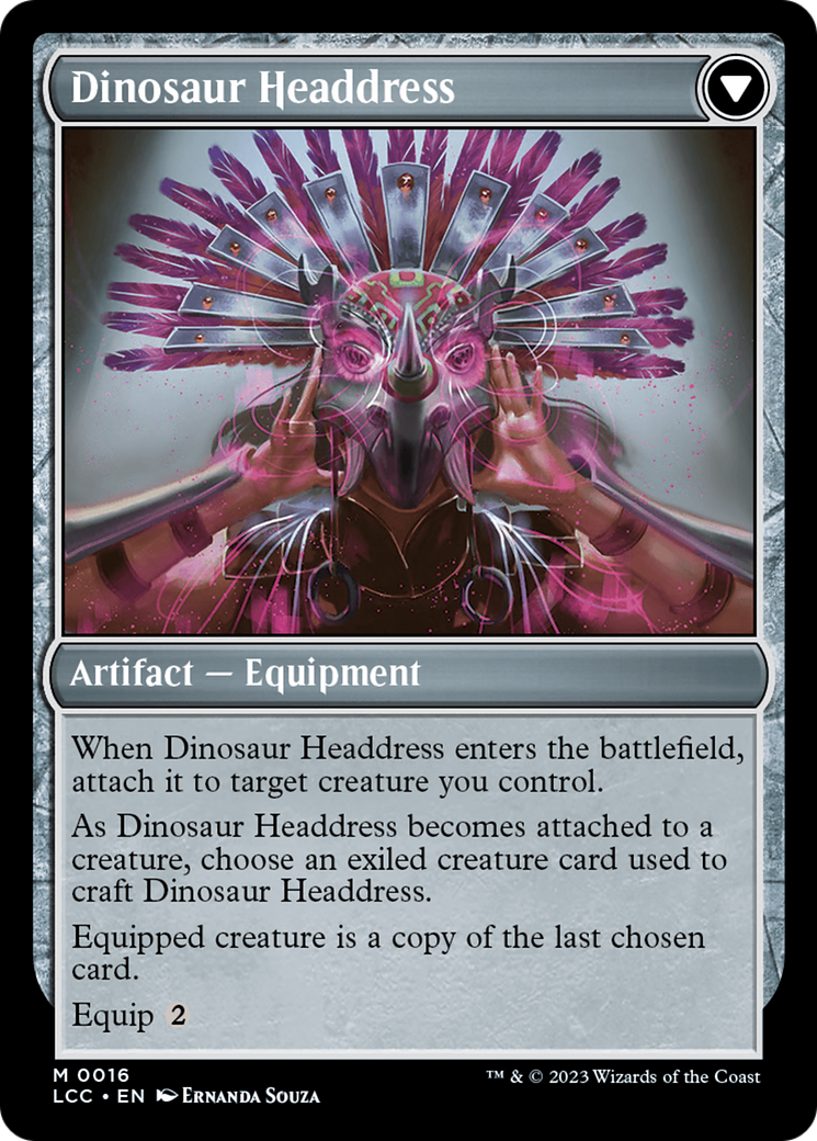 Paleontologist's Pick-Axe // Dinosaur Headdress (LCC-016) - The Lost Caverns of Ixalan Commander - Premium MTG Single from Wizards of the Coast - Just $0.38! Shop now at Game Crave Tournament Store