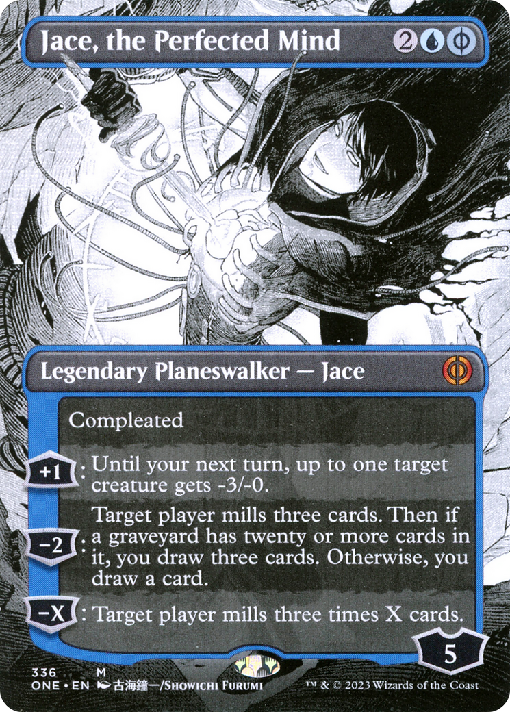 Jace, the Perfected Mind (ONE-336) - Phyrexia: All Will Be One: (Showcase) (Borderless) - Premium MTG Single from Wizards of the Coast - Just $2.52! Shop now at Game Crave Tournament Store