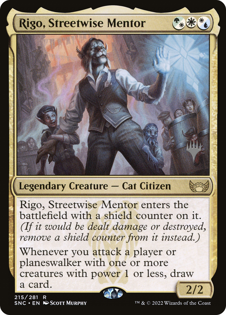 Rigo, Streetwise Mentor (PSNC-215P) - Streets of New Capenna Promos - Premium MTG Single from Wizards of the Coast - Just $0.09! Shop now at Game Crave Tournament Store