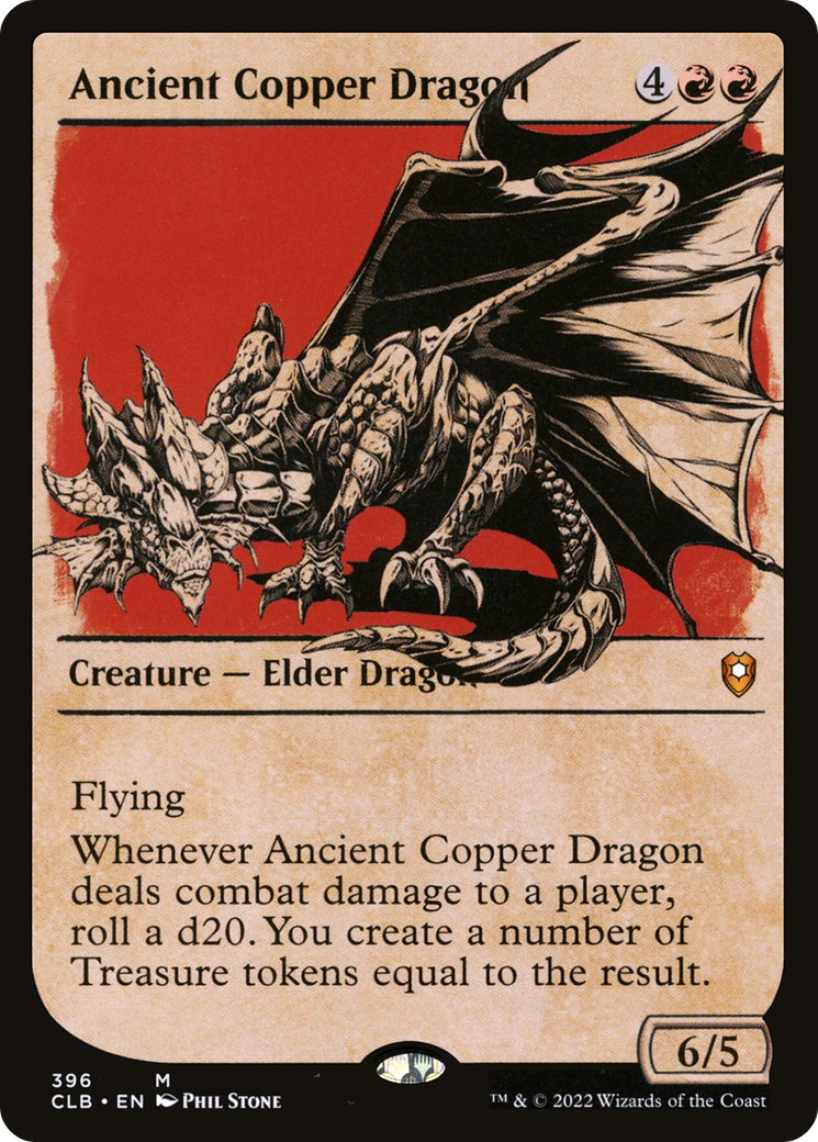 Ancient Copper Dragon (CLB-396) - Commander Legends: Battle for Baldur's Gate: (Showcase) Foil - Premium MTG Single from Wizards of the Coast - Just $26.63! Shop now at Game Crave Tournament Store