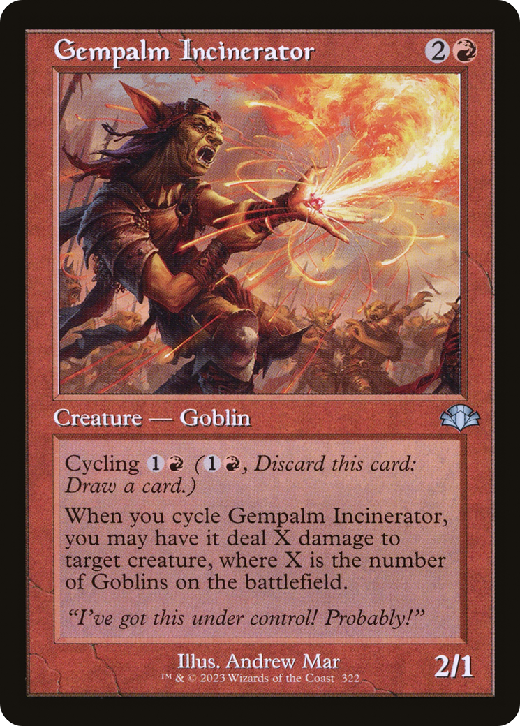 Gempalm Incinerator (DMR-322) - Dominaria Remastered Foil - Premium MTG Single from Wizards of the Coast - Just $0.08! Shop now at Game Crave Tournament Store