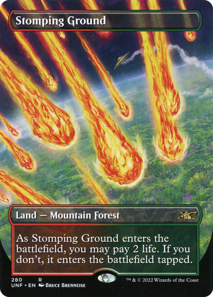 Stomping Ground (UNF-280) - Unfinity (Borderless) Foil - Premium MTG Single from Wizards of the Coast - Just $8.32! Shop now at Game Crave Tournament Store