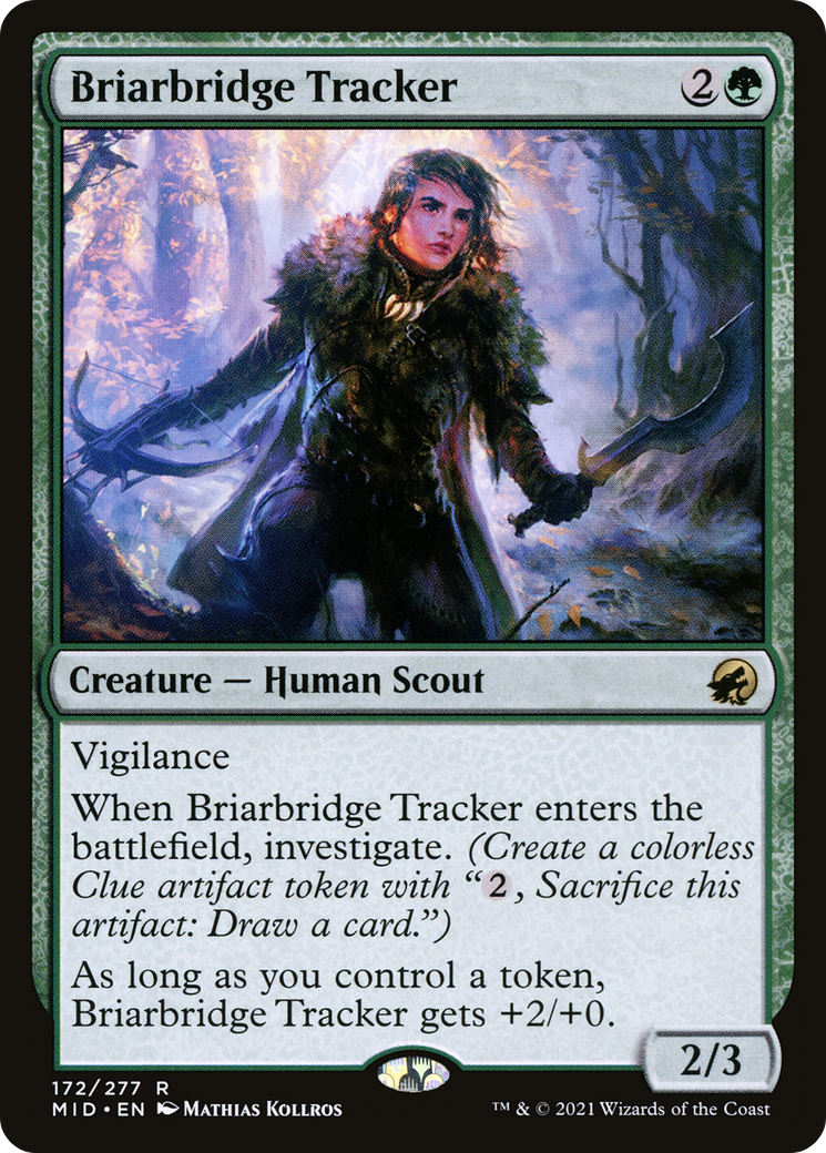 Briarbridge Tracker (MID-172) - Innistrad: Midnight Hunt Foil - Premium MTG Single from Wizards of the Coast - Just $0.25! Shop now at Game Crave Tournament Store