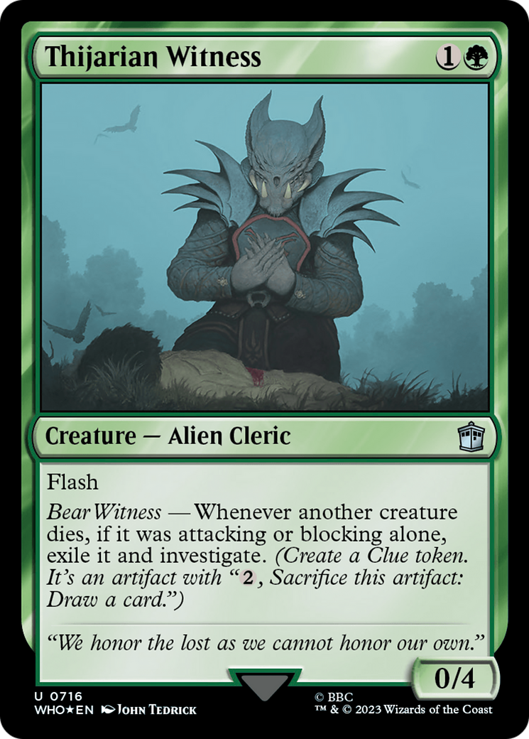 Thijarian Witness (WHO-716) - Doctor Who Foil - Premium MTG Single from Wizards of the Coast - Just $0.13! Shop now at Game Crave Tournament Store