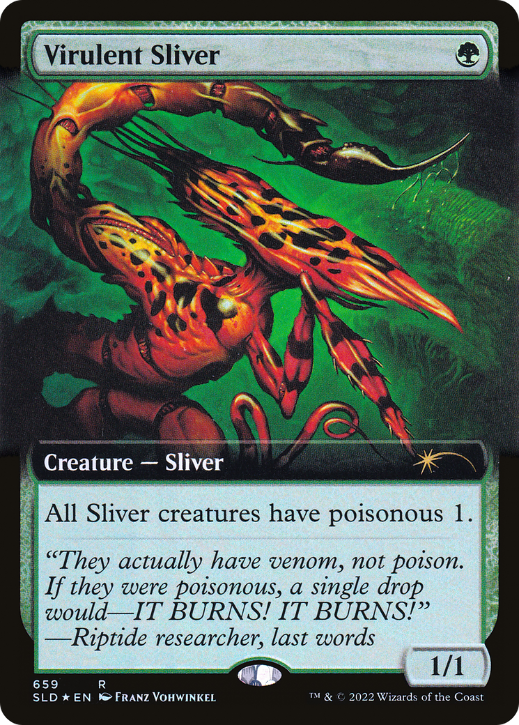 Virulent Sliver (SLD-659) - Secret Lair Drop: (Extended Art) Foil - Premium MTG Single from Wizards of the Coast - Just $0.76! Shop now at Game Crave Tournament Store