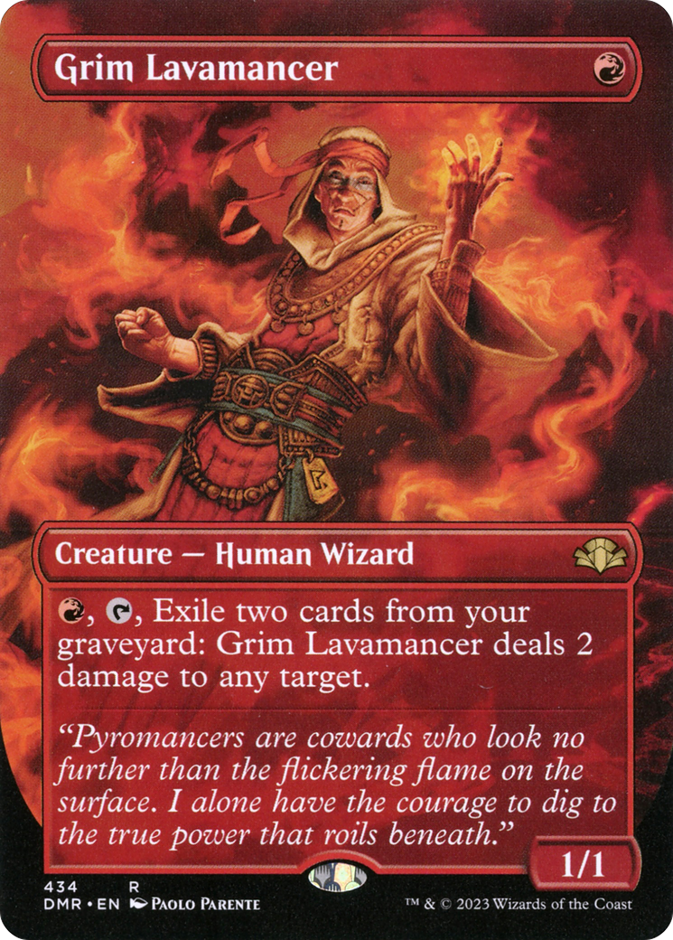 Grim Lavamancer (DMR-434) - Dominaria Remastered (Borderless) - Premium MTG Single from Wizards of the Coast - Just $0.08! Shop now at Game Crave Tournament Store