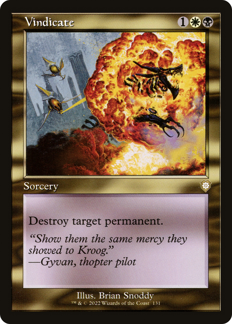 Vindicate (BRC-131) - The Brothers' War Commander - Premium MTG Single from Wizards of the Coast - Just $0.36! Shop now at Game Crave Tournament Store
