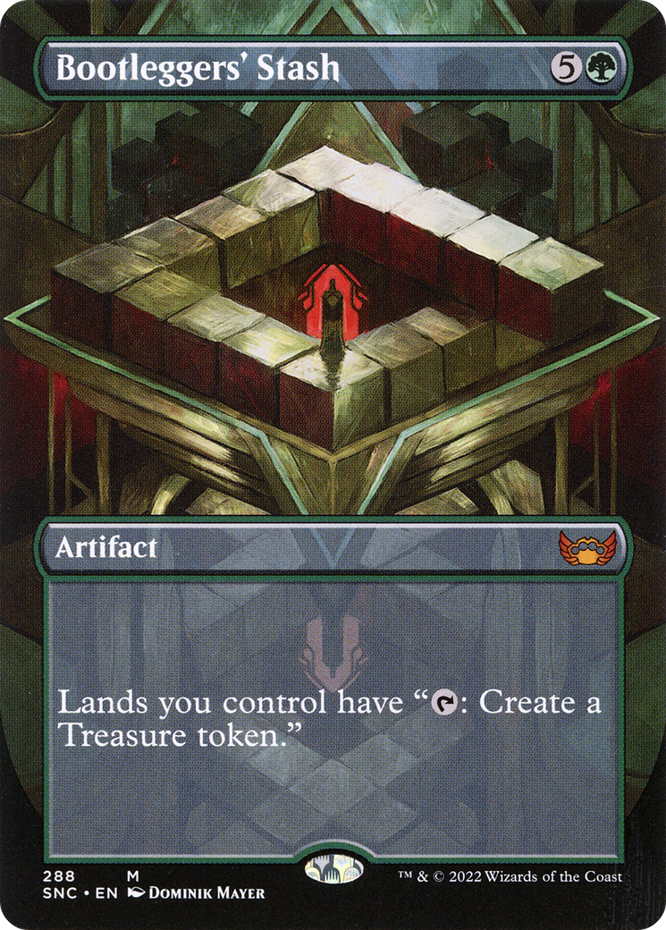 Bootleggers' Stash (SNC-288) - Streets of New Capenna (Borderless) Foil - Premium MTG Single from Wizards of the Coast - Just $1.53! Shop now at Game Crave Tournament Store