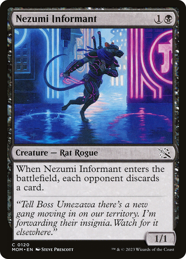 Nezumi Informant (MOM-120) - March of the Machine Foil - Premium MTG Single from Wizards of the Coast - Just $0.08! Shop now at Game Crave Tournament Store