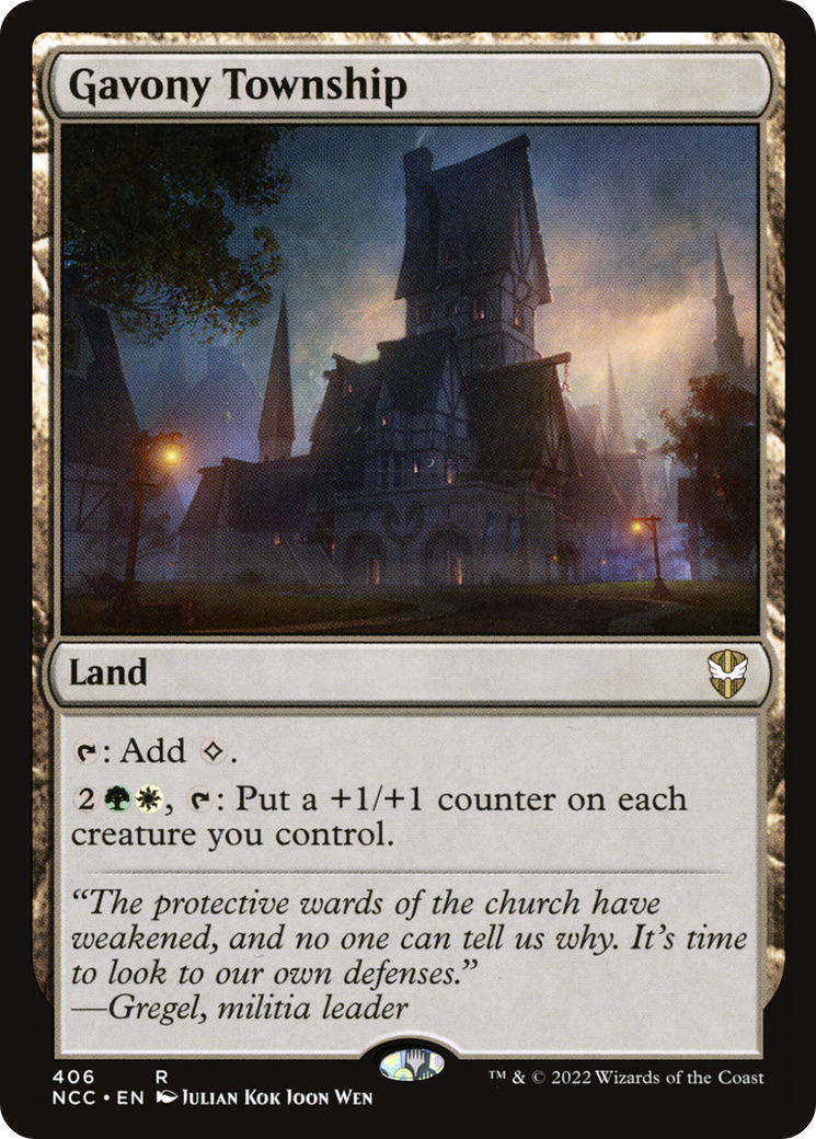 Gavony Township (NCC-406) - New Capenna Commander - Premium MTG Single from Wizards of the Coast - Just $0.94! Shop now at Game Crave Tournament Store