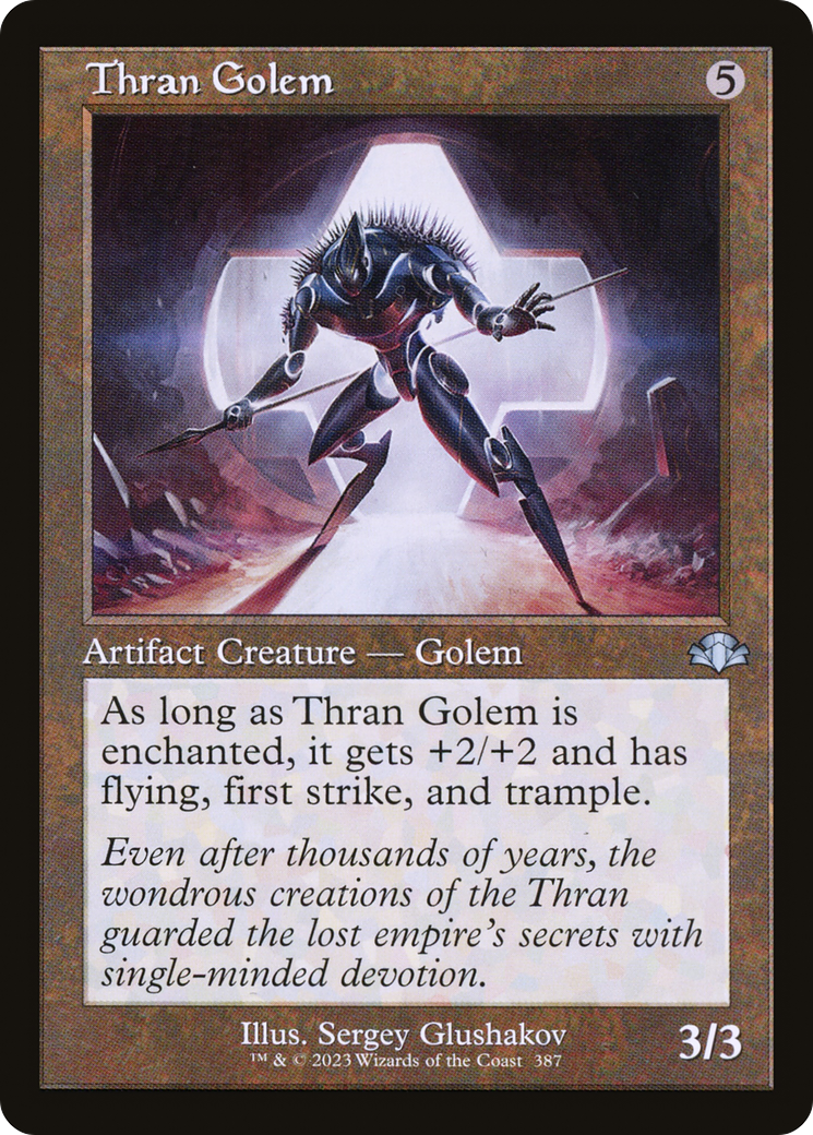 Thran Golem (DMR-387) - Dominaria Remastered Foil - Premium MTG Single from Wizards of the Coast - Just $0.08! Shop now at Game Crave Tournament Store