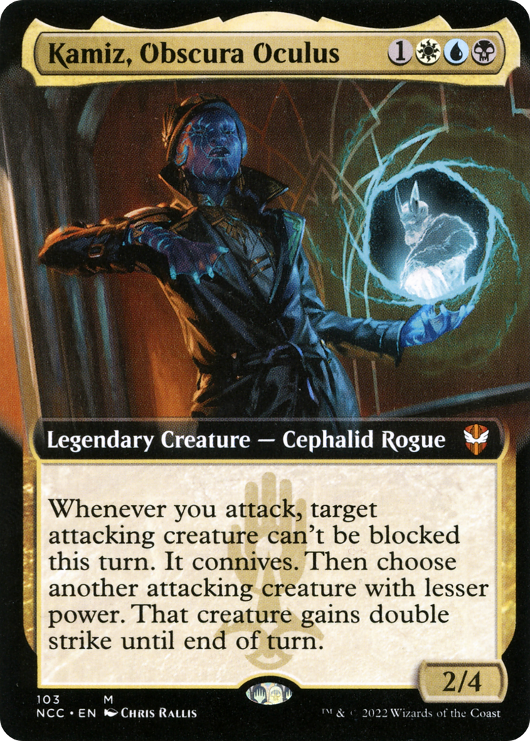 Kamiz, Obscura Oculus (NCC-103) - New Capenna Commander: (Extended Art) - Premium MTG Single from Wizards of the Coast - Just $0.54! Shop now at Game Crave Tournament Store