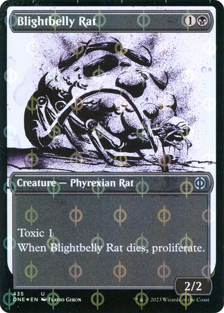 Blightbelly Rat (ONE-435) - Phyrexia: All Will Be One: (Showcase) Foil - Premium MTG Single from Wizards of the Coast - Just $0.08! Shop now at Game Crave Tournament Store