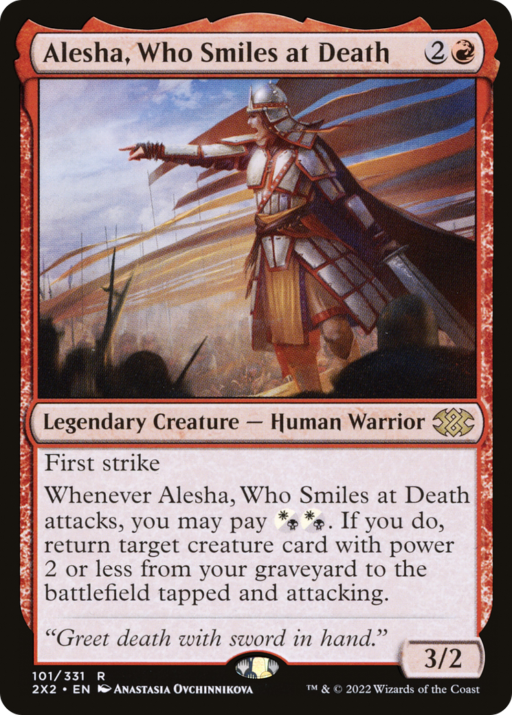 Alesha, Who Smiles at Death (2X2-101) - Double Masters 2022 - Premium MTG Single from Wizards of the Coast - Just $0.08! Shop now at Game Crave Tournament Store