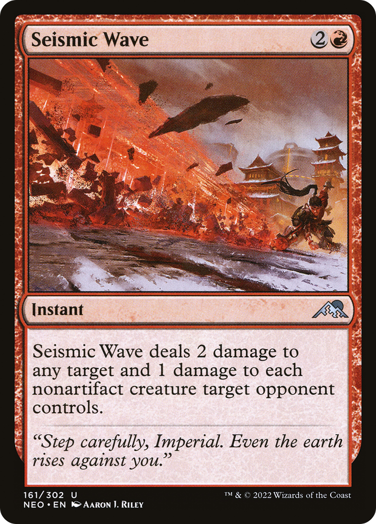 Seismic Wave (NEO-161) - Kamigawa: Neon Dynasty Foil - Premium MTG Single from Wizards of the Coast - Just $0.25! Shop now at Game Crave Tournament Store