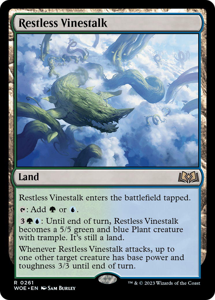 Restless Vinestalk (WOE-261) - Wilds of Eldraine Foil - Premium MTG Single from Wizards of the Coast - Just $0.09! Shop now at Game Crave Tournament Store