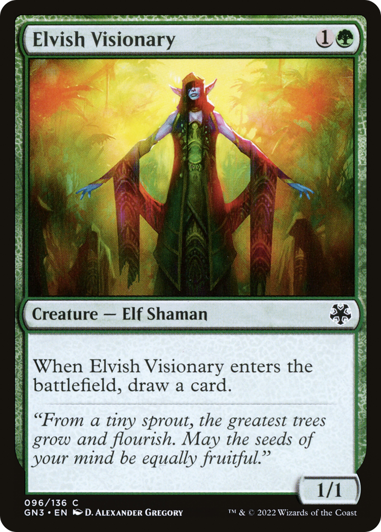 Elvish Visionary (GN3-096) - Game Night: Free-for-All - Premium MTG Single from Wizards of the Coast - Just $0.08! Shop now at Game Crave Tournament Store