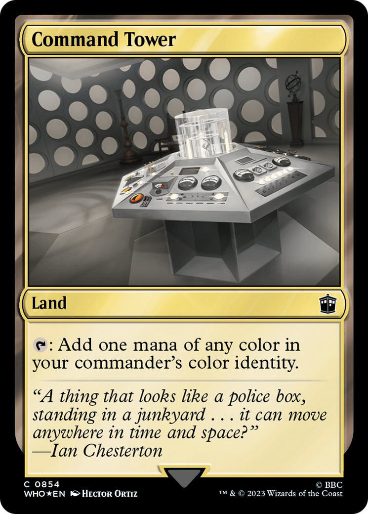 Command Tower (WHO-854) - Doctor Who Foil - Premium MTG Single from Wizards of the Coast - Just $3.96! Shop now at Game Crave Tournament Store