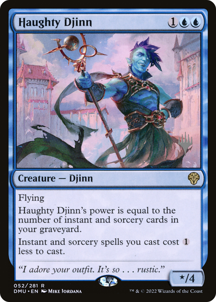 Haughty Djinn (PDMU-52P) - Dominaria United Promos - Premium MTG Single from Wizards of the Coast - Just $0.50! Shop now at Game Crave Tournament Store