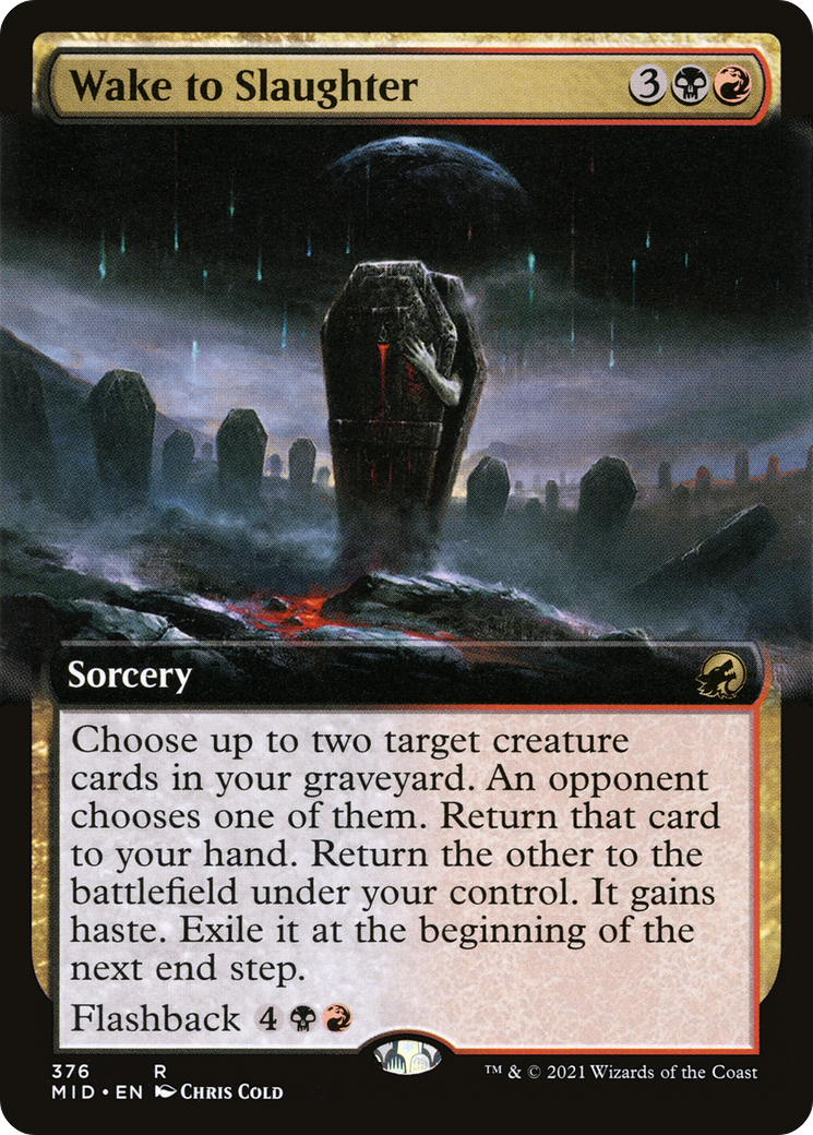 Wake to Slaughter (MID-376) - Innistrad: Midnight Hunt: (Extended Art) - Premium MTG Single from Wizards of the Coast - Just $0.08! Shop now at Game Crave Tournament Store