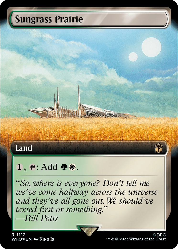 Sungrass Prairie (WHO-1112) - Doctor Who: (Extended Art) Foil - Premium MTG Single from Wizards of the Coast - Just $0.16! Shop now at Game Crave Tournament Store