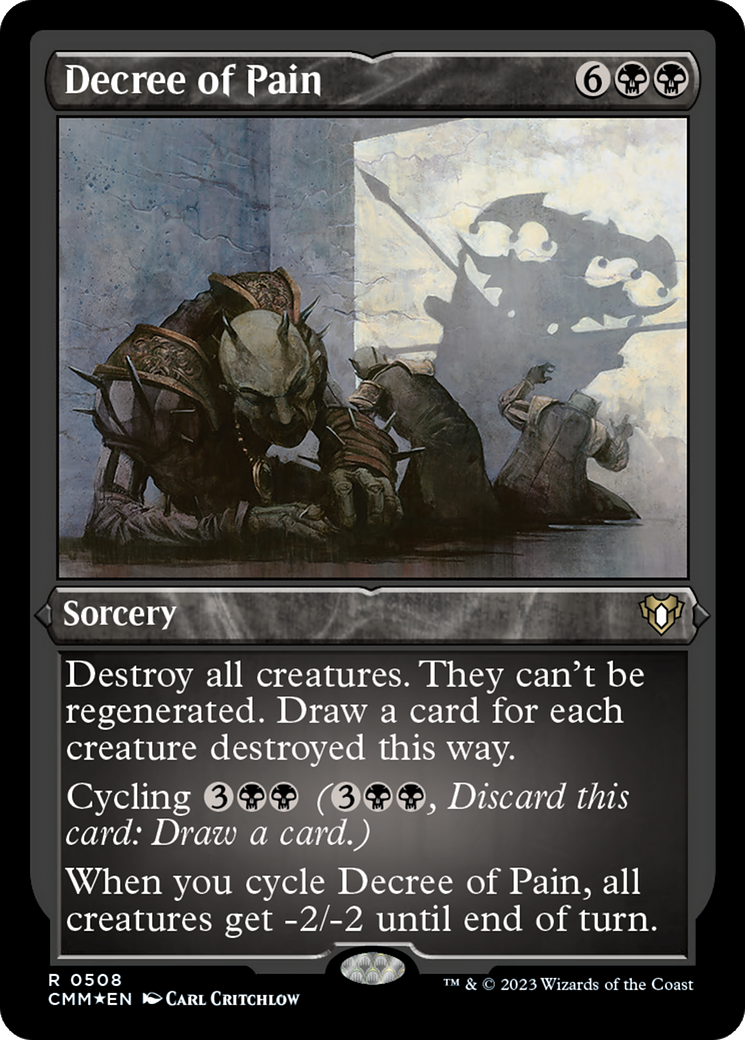 Decree of Pain (CMM-508) - Commander Masters Etched Foil - Premium MTG Single from Wizards of the Coast - Just $0.87! Shop now at Game Crave Tournament Store
