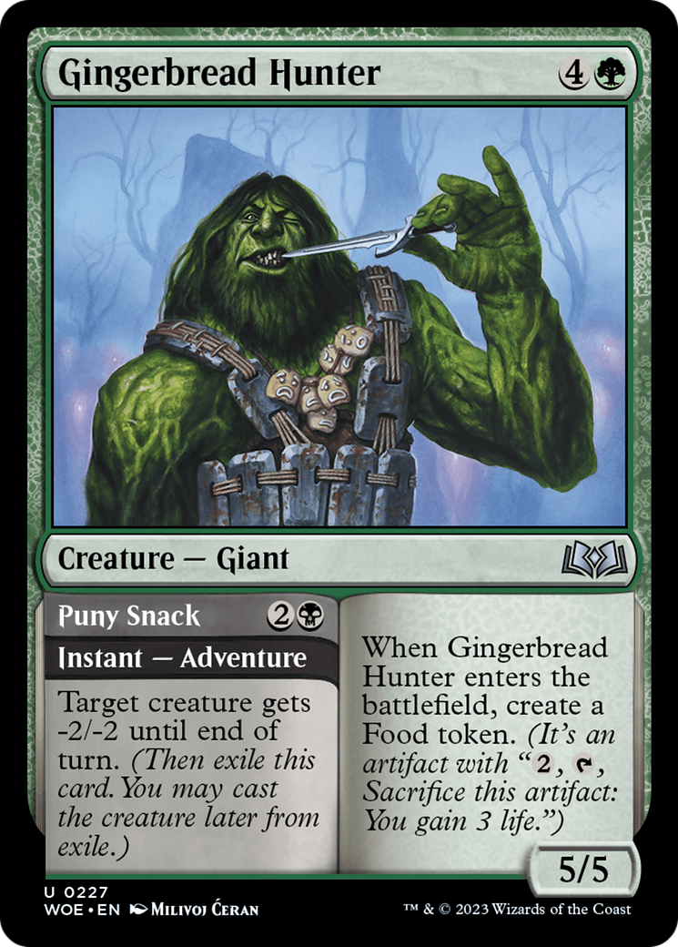 Gingerbread Hunter // Puny Snack (WOE-227) - Wilds of Eldraine - Premium MTG Single from Wizards of the Coast - Just $0.08! Shop now at Game Crave Tournament Store