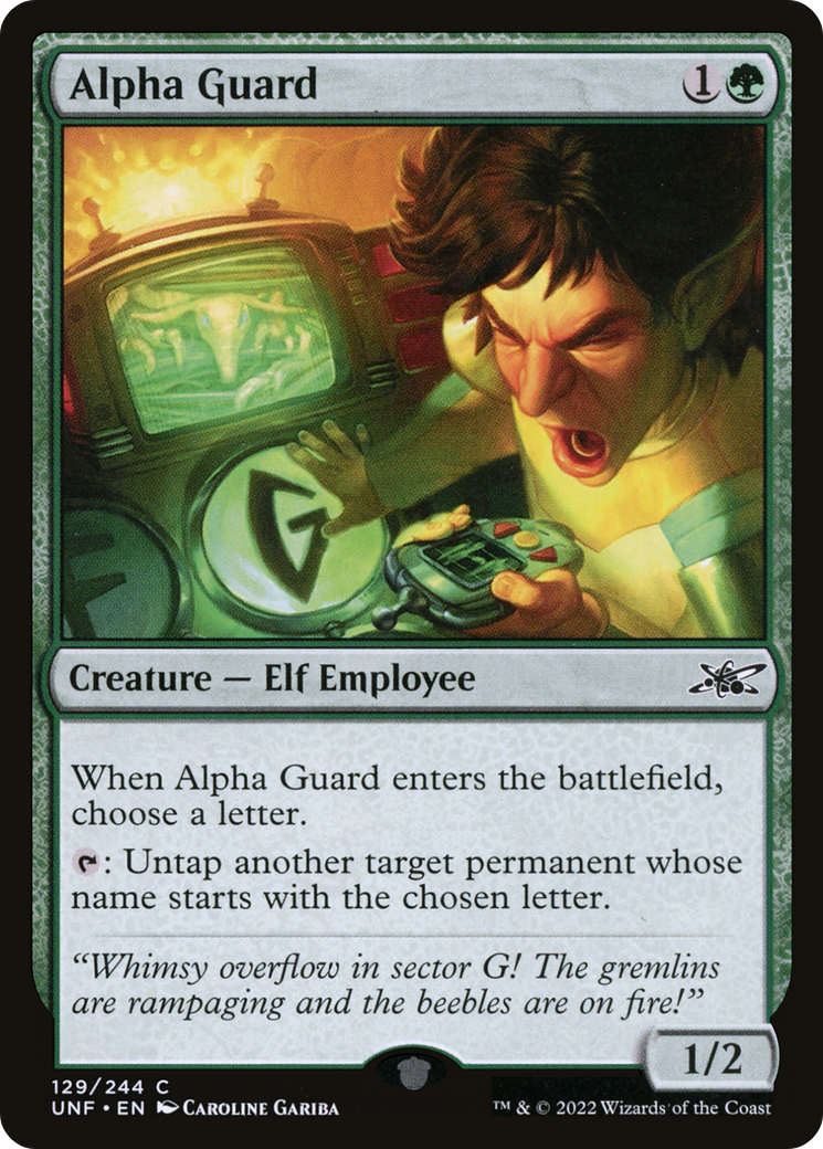 Alpha Guard (UNF-129) - Unfinity - Premium MTG Single from Wizards of the Coast - Just $0.25! Shop now at Game Crave Tournament Store