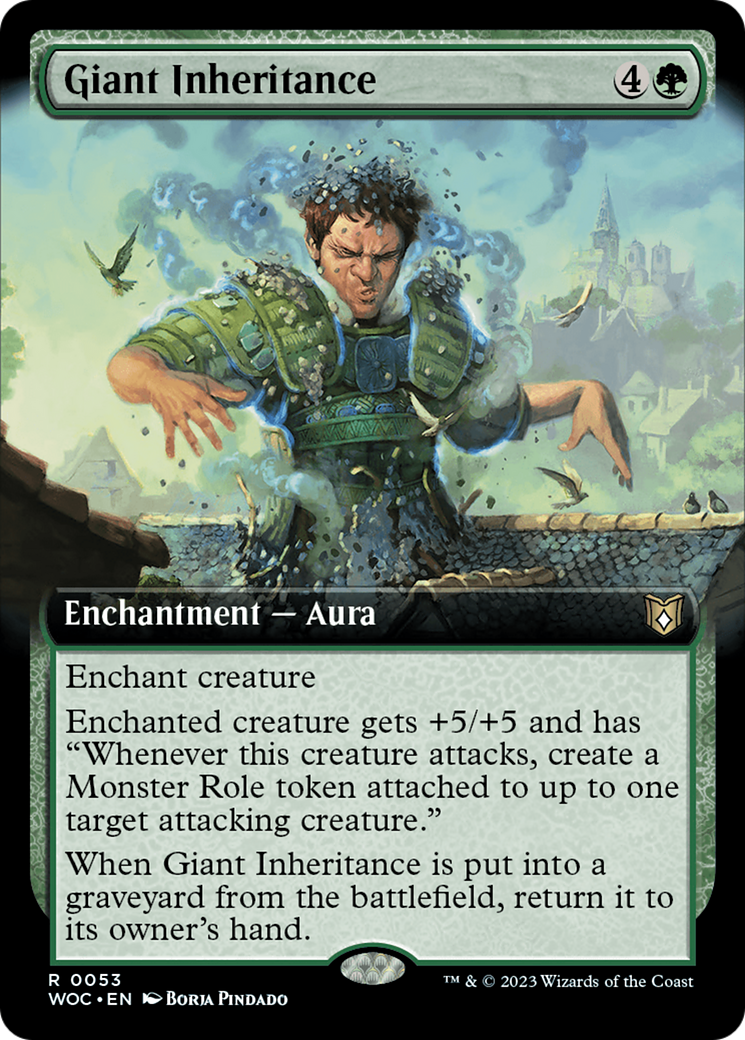 Giant Inheritance (WOC-053) - Wilds of Eldraine Commander: (Extended Art) - Premium MTG Single from Wizards of the Coast - Just $0.09! Shop now at Game Crave Tournament Store