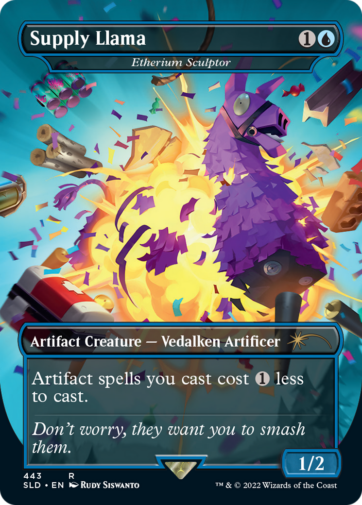 Etherium Sculptor (SLD-443) - Secret Lair Drop / Supply Llama (Borderless) - Premium MTG Single from Wizards of the Coast - Just $3.54! Shop now at Game Crave Tournament Store