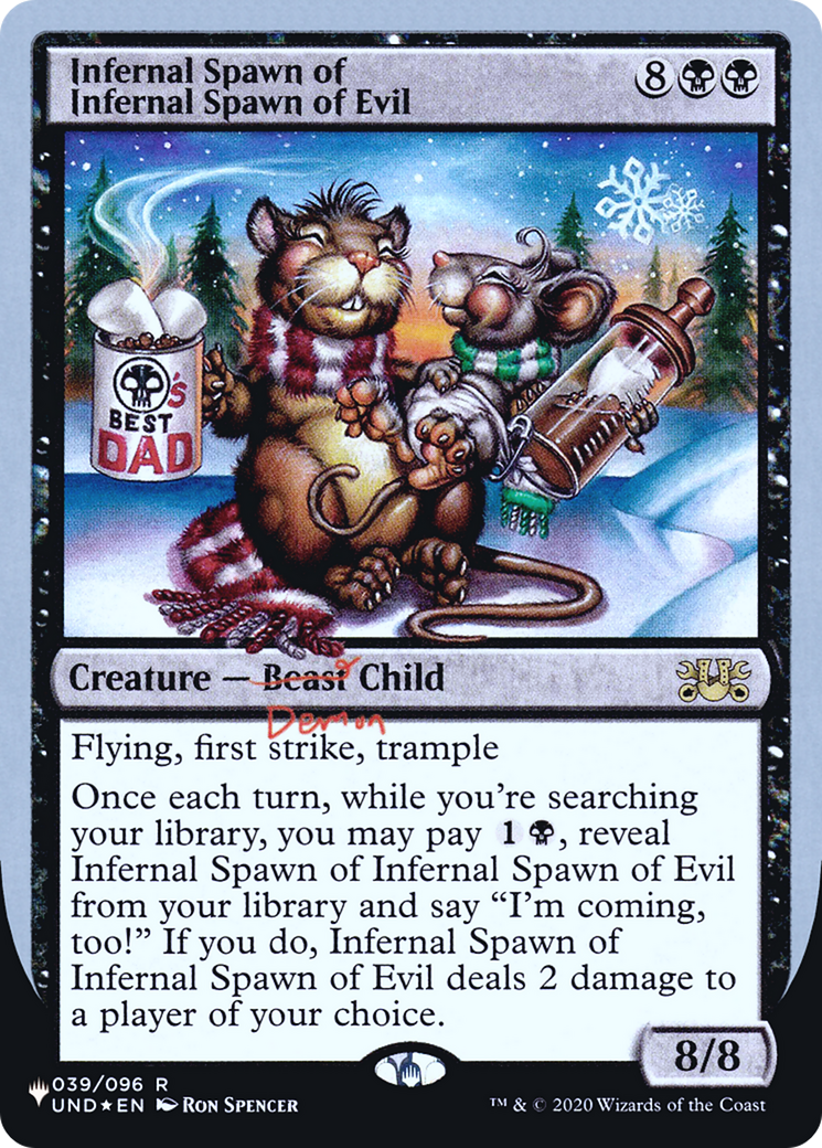 Infernal Spawn of Infernal Spawn of Evil (UPLIST-020) - The List (Unfinity Foil Edition) Foil - Premium MTG Single from Wizards of the Coast - Just $0.08! Shop now at Game Crave Tournament Store
