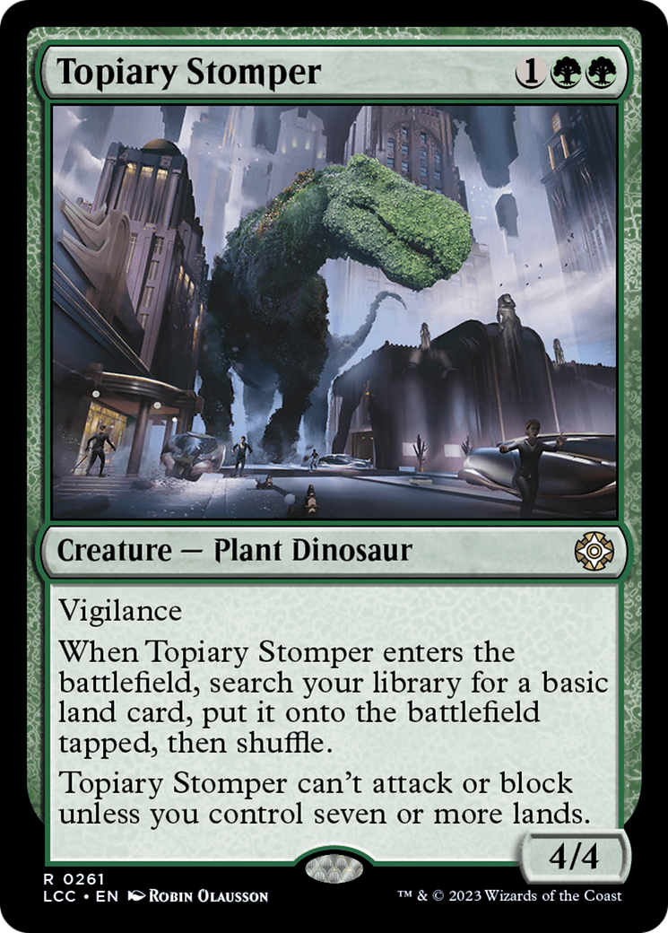 Topiary Stomper (LCC-261) - The Lost Caverns of Ixalan Commander - Premium MTG Single from Wizards of the Coast - Just $0.16! Shop now at Game Crave Tournament Store
