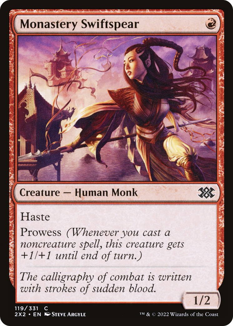 Monastery Swiftspear (2X2-119) - Double Masters 2022 - Premium MTG Single from Wizards of the Coast - Just $0.14! Shop now at Game Crave Tournament Store