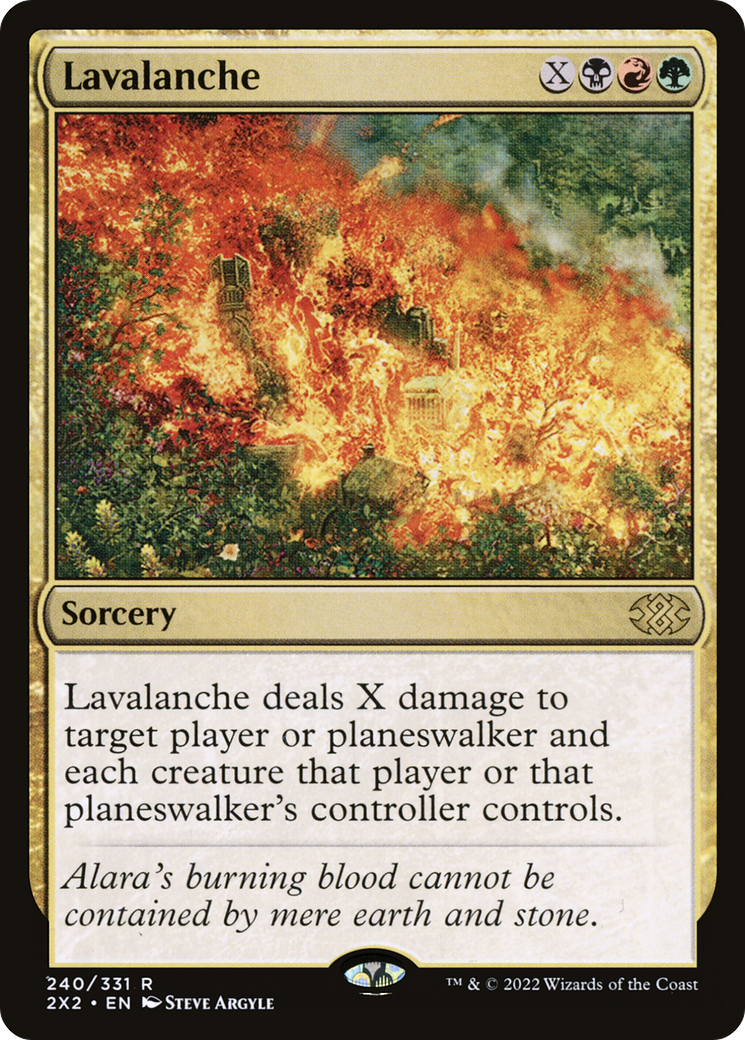Lavalanche (2X2-240) - Double Masters 2022 Foil - Premium MTG Single from Wizards of the Coast - Just $0.09! Shop now at Game Crave Tournament Store