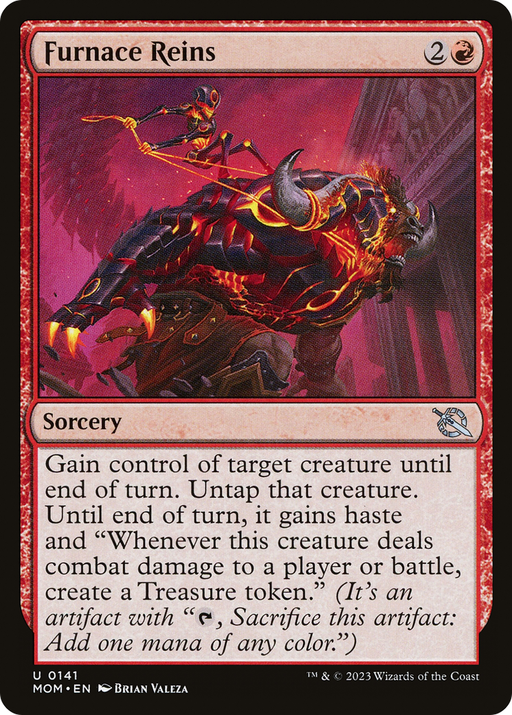 Furnace Reins (MOM-141) - March of the Machine Foil - Premium MTG Single from Wizards of the Coast - Just $0.08! Shop now at Game Crave Tournament Store
