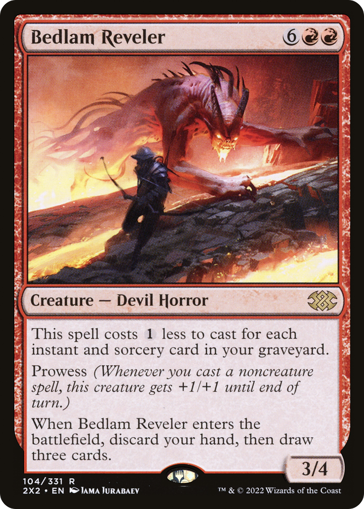 Bedlam Reveler (2X2-104) - Double Masters 2022 - Premium MTG Single from Wizards of the Coast - Just $0.25! Shop now at Game Crave Tournament Store