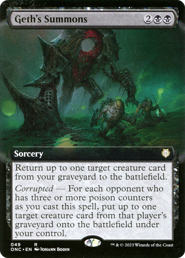 Geth's Summons (ONC-049) - Phyrexia: All Will Be One Commander: (Extended Art) - Premium MTG Single from Wizards of the Coast - Just $0.08! Shop now at Game Crave Tournament Store