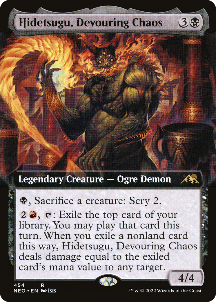 Hidetsugu, Devouring Chaos (NEO-454) - Kamigawa: Neon Dynasty: (Extended Art) Foil - Premium MTG Single from Wizards of the Coast - Just $0.08! Shop now at Game Crave Tournament Store