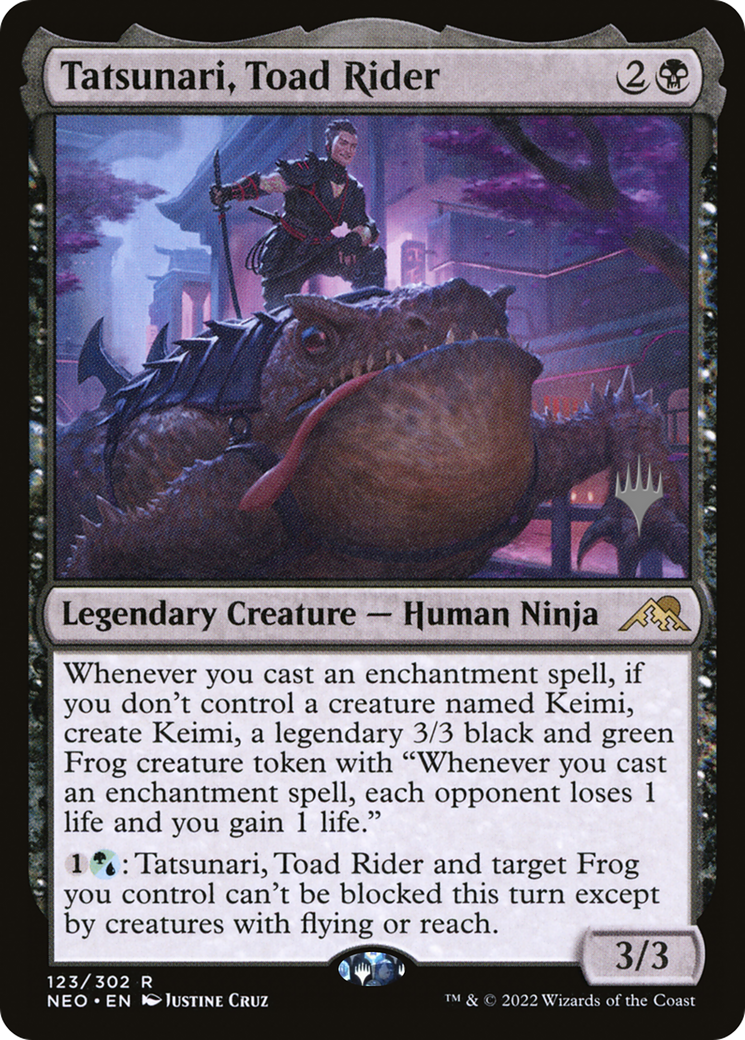 Tatsunari, Toad Rider (PNEO-123P) - Kamigawa: Neon Dynasty Promos - Premium MTG Single from Wizards of the Coast - Just $0.08! Shop now at Game Crave Tournament Store